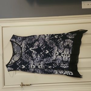 Simply Vera Vera Wang  large  blue tiedye blouse